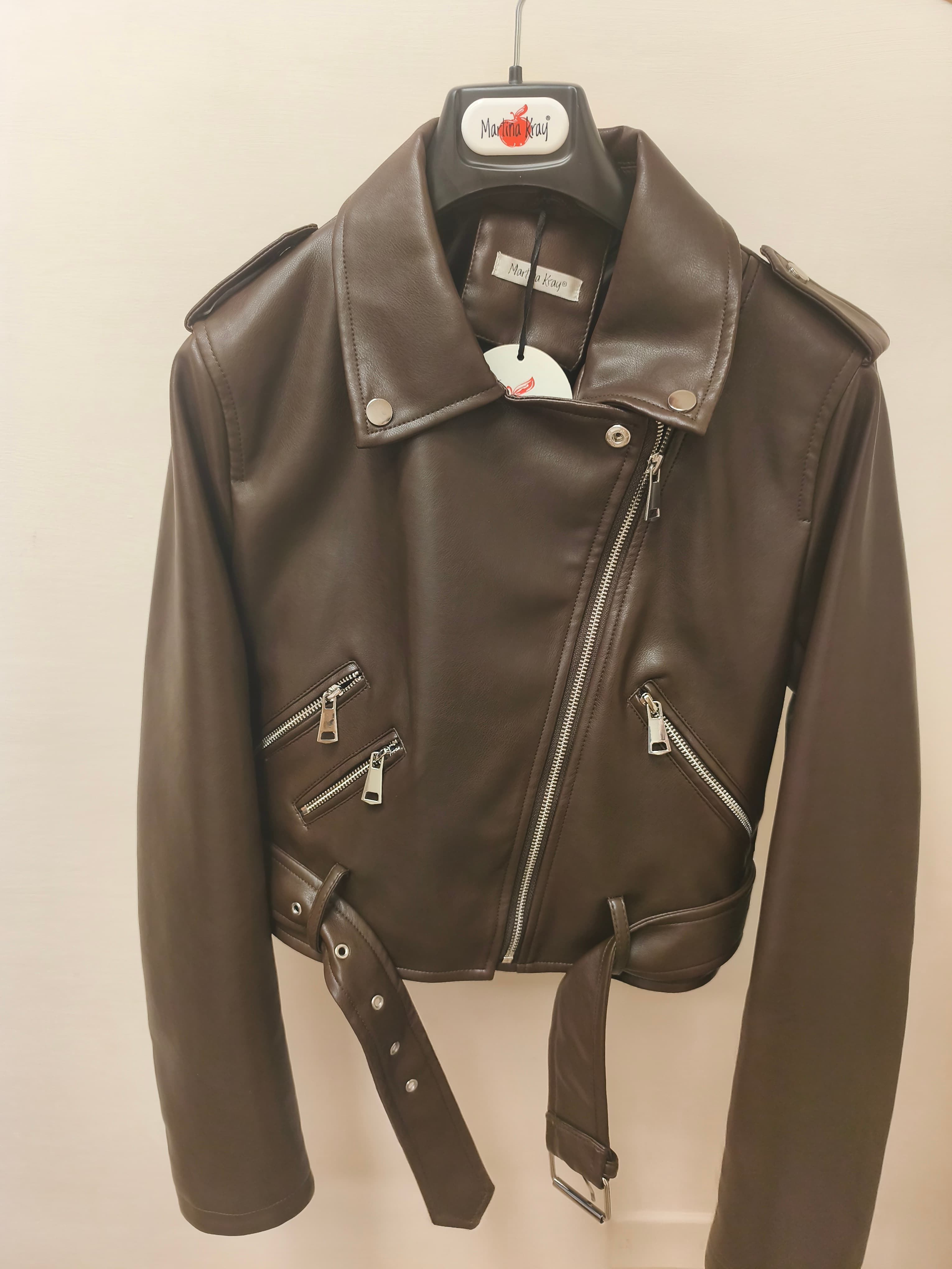 Giubbotto pelle crop 
