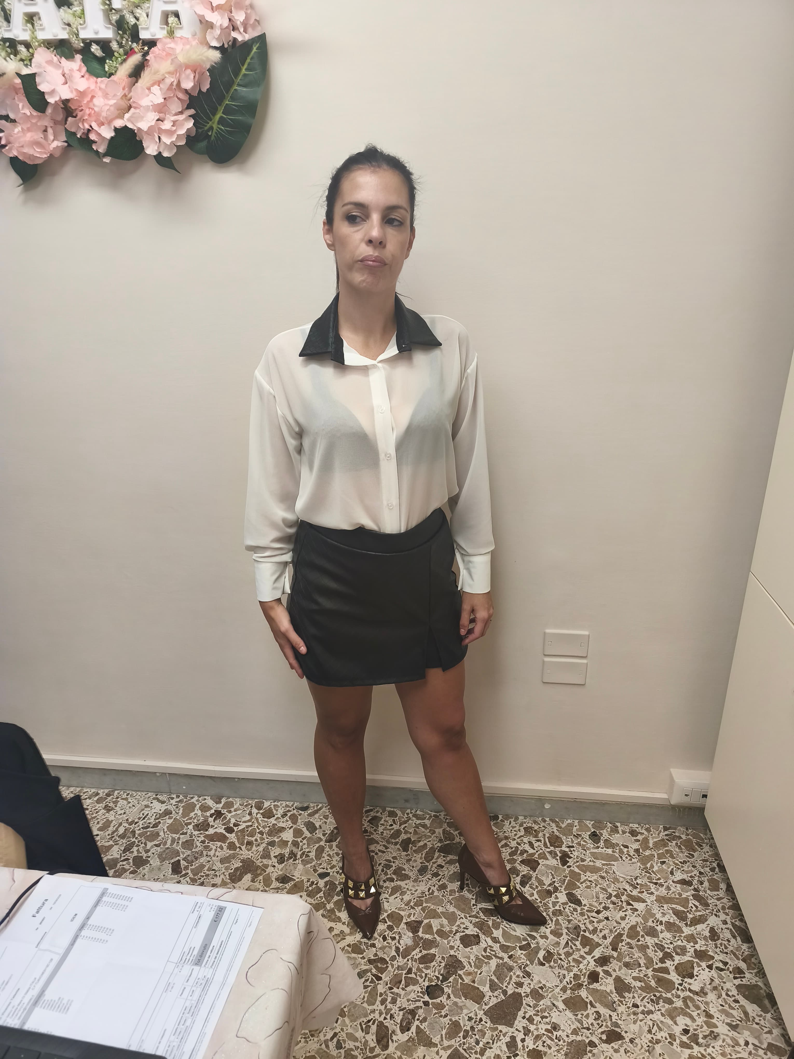 Camicia Collo Pelle